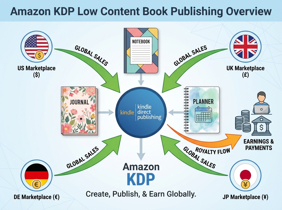 Amazon KDP Low Content Books: How to Build Passive Income From Scratch