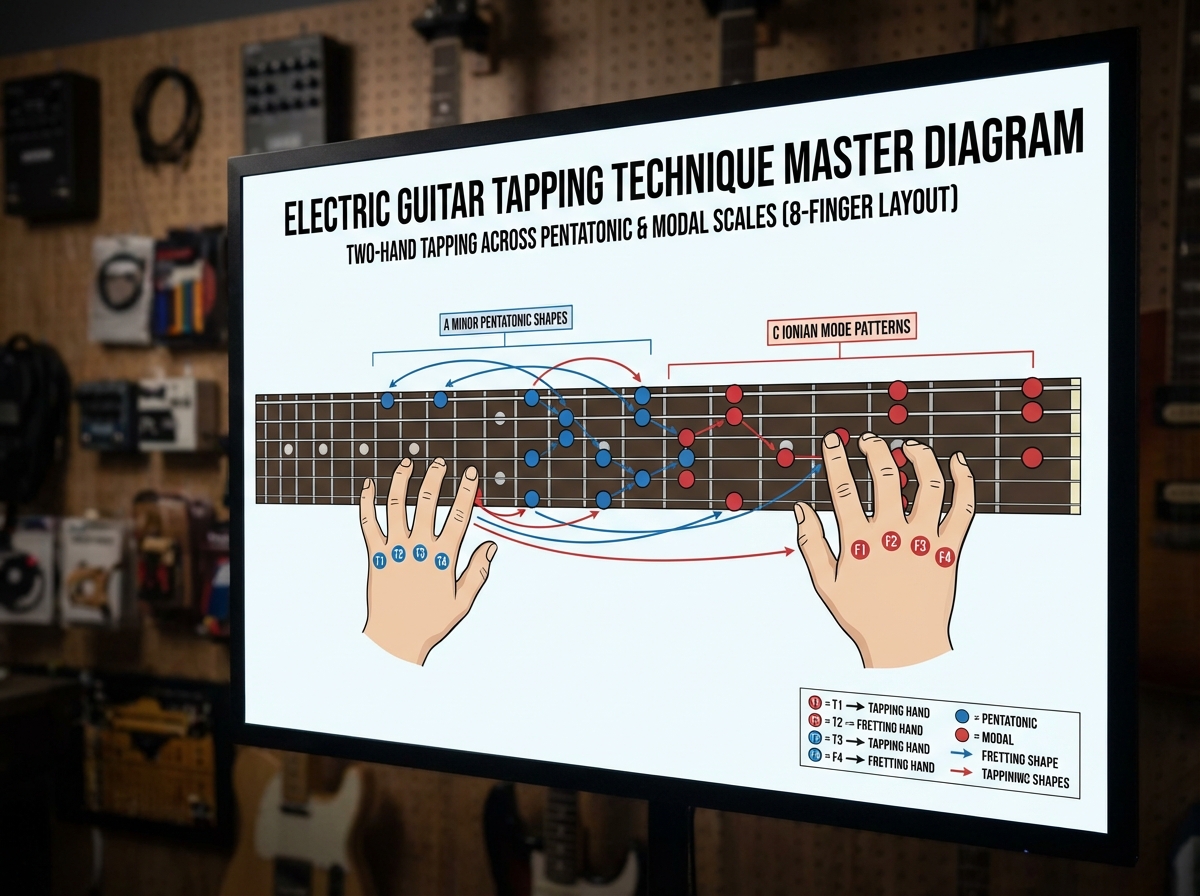 Guitar Tapping Technique: From Basic Two-Hand Tapping to 8-Finger Mastery