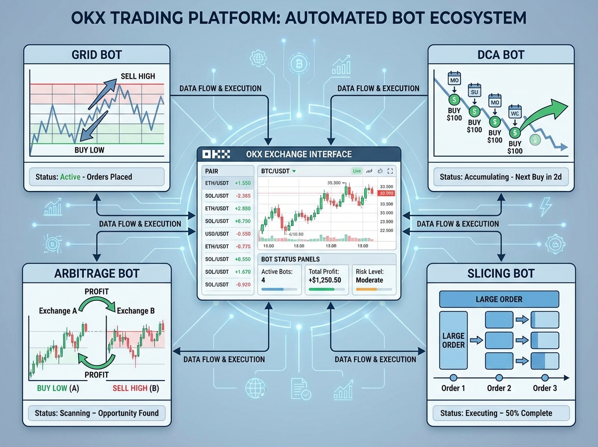 OKX Trading Bots for Beginners: Grid, DCA, and Arbitrage Explained