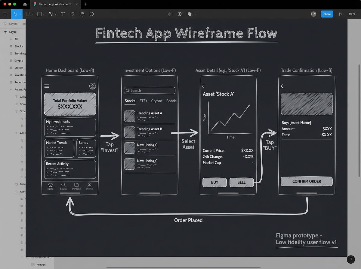 How to Design a Mobile App in Figma Using Low-Fidelity Wireframes