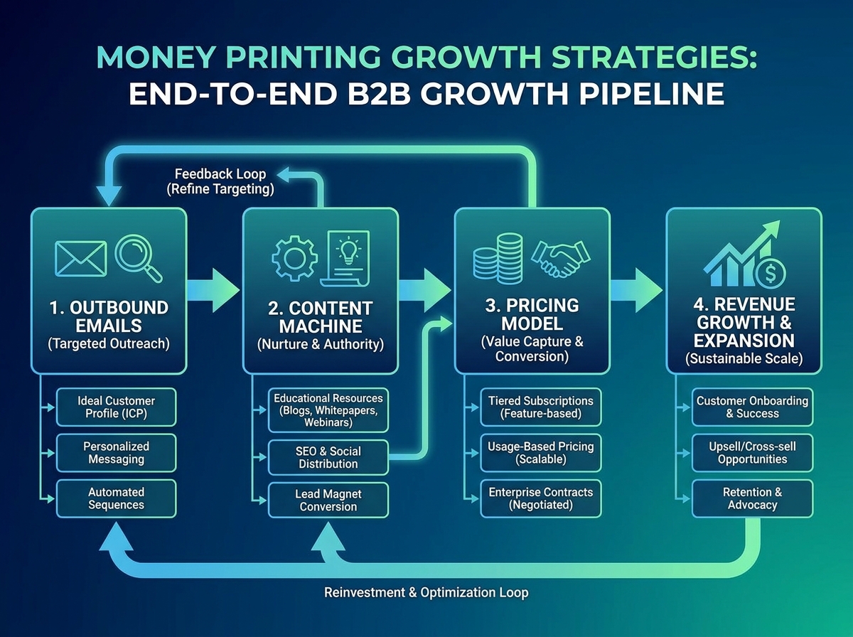 Money Printing Growth Strategies: A Real-World Journey Into B2B Cold Emailing