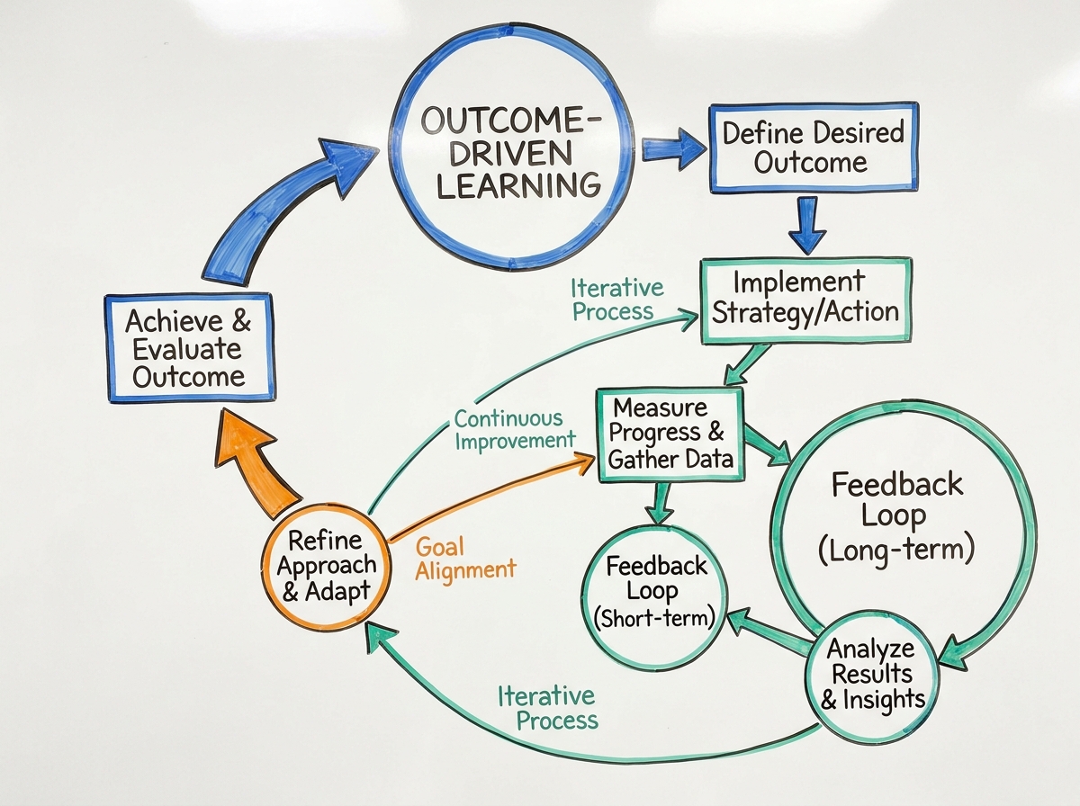 Conceptual map of feedback loops and outcome-driven learning